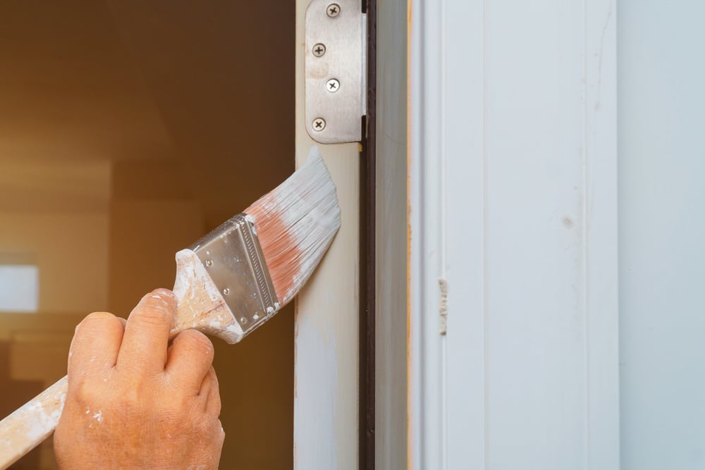 Painting Door with Brush